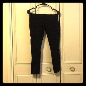 Warm Yoga Pants with Mesh Stripes